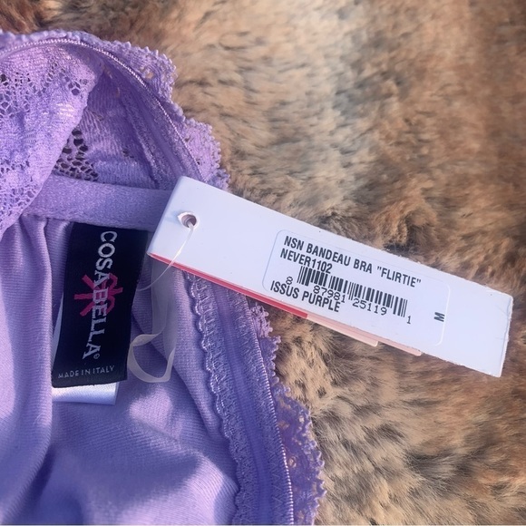 Cosabella Never Say Never Bandeau Bra Flirtie Issus Purple - Picture 4 of 8